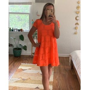 Orange Floral Dress size S